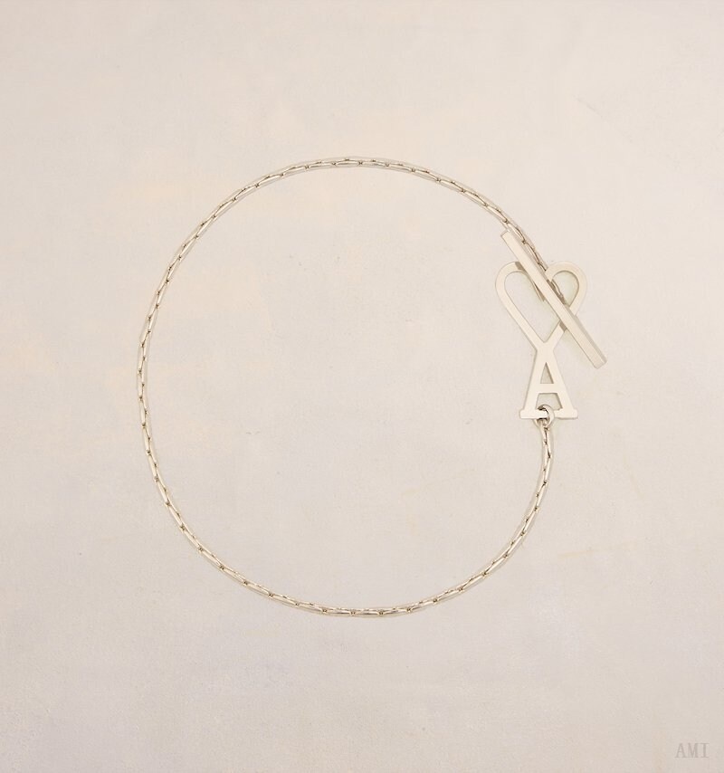 Ami Paris Ami De Coeur Chain Bracelet Argent Femme | RGS-47872312