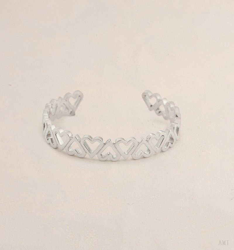 Ami Paris Upisde Down Hearts Bracelet Argent Femme | BYR-35522502