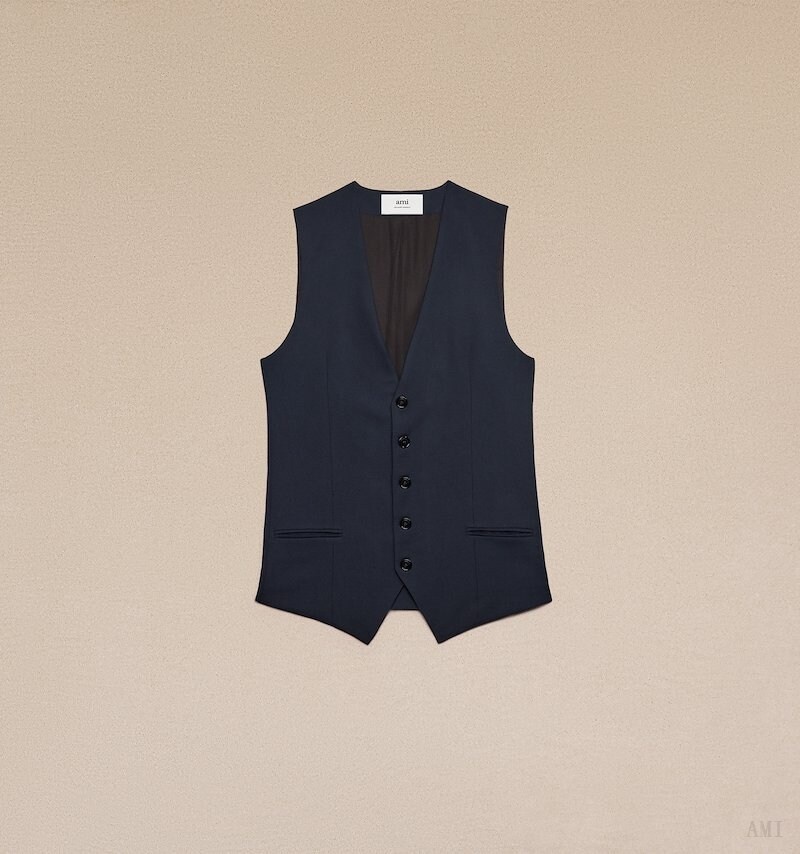 Ami Paris Waistcoat Bleu Femme | MEP-03350379