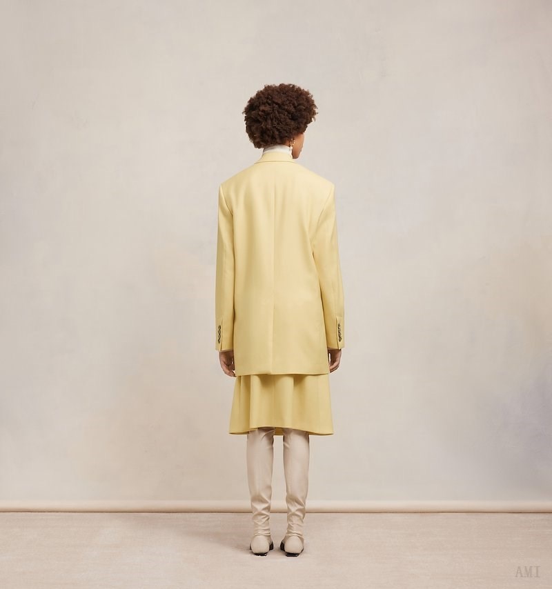 Ami Paris Two Buttons Oversized Jacket Jaune Clair Blanche Femme | UIO-90766744