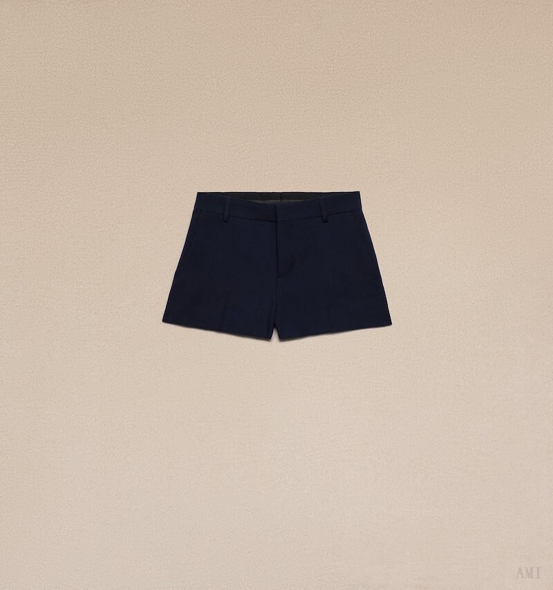 Ami Paris Mini Shorts Bleu Femme | EGS-02729167