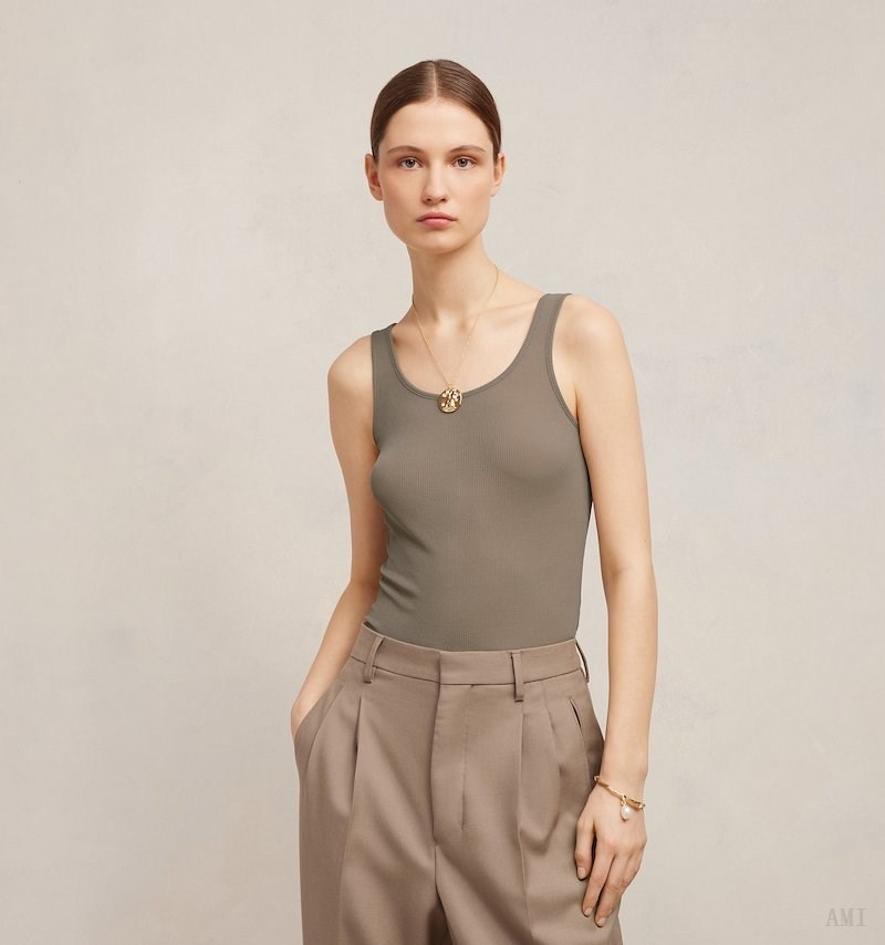 Ami Paris Long Tank top Clay Femme | DSL-79975202