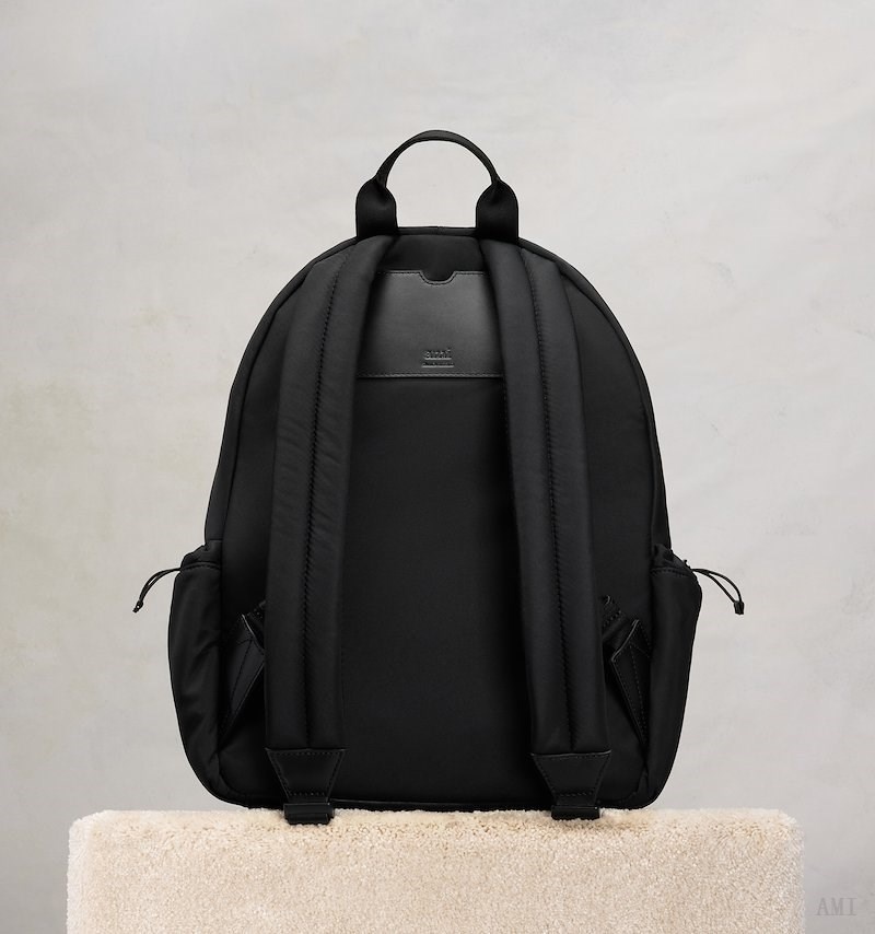 Ami Paris Ami De Coeur Backpack Noir Femme | KMJ-99754244