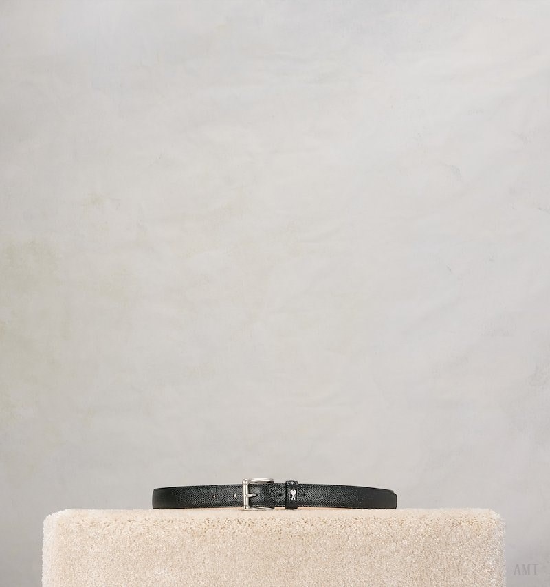 Ami Paris Ami De Coeur Belt 25 Mm Noir Femme | BXX-39439274