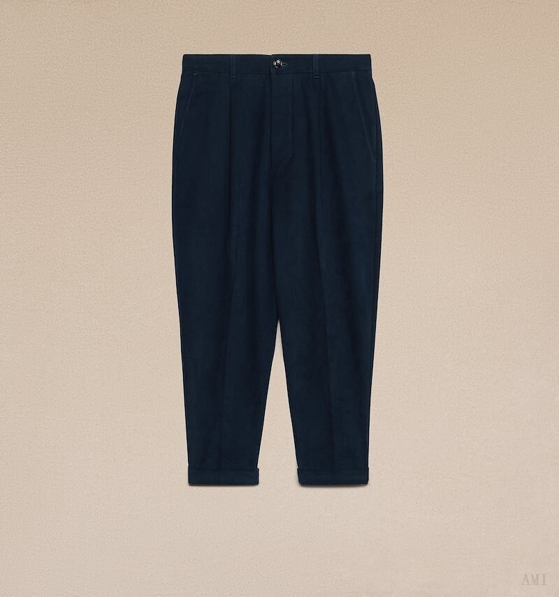 Ami Paris Carrot Oversized Trousers Bleu Homme | YYX-51481573