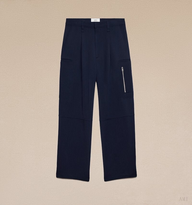 Ami Paris Cargo Trousers Bleu Homme | OTD-98802400