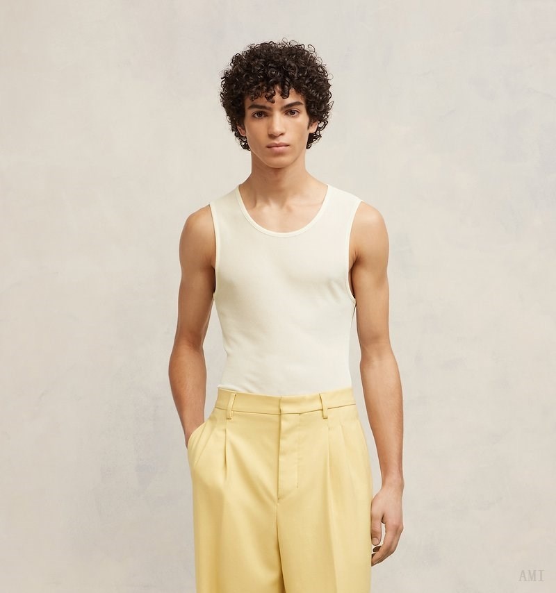 Ami Paris Long Tank top Blanche Homme | IMC-68929578