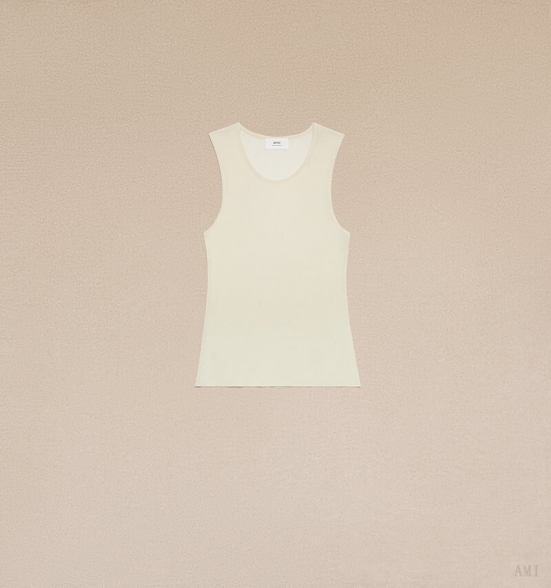 Ami Paris Long Tank top Blanche Homme | IMC-68929578