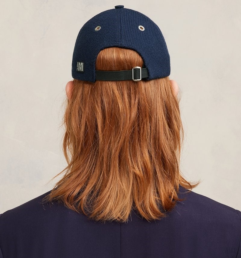 Ami Paris Ami Patch Cap Bleu Homme | HBU-00793511