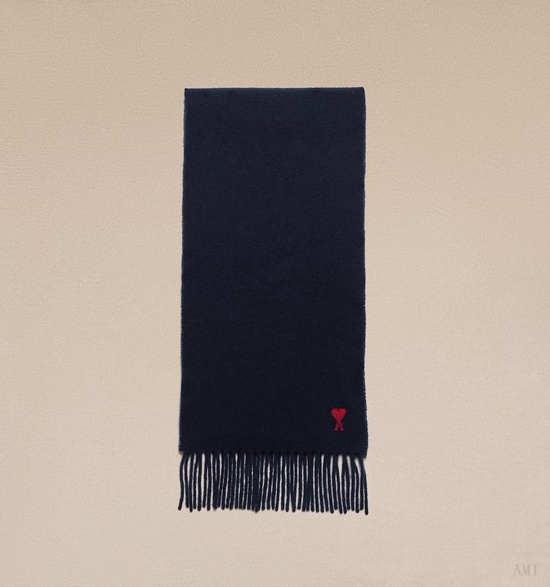 Ami Paris Ami De Coeur Scarf Bleu Homme | XJD-84484790