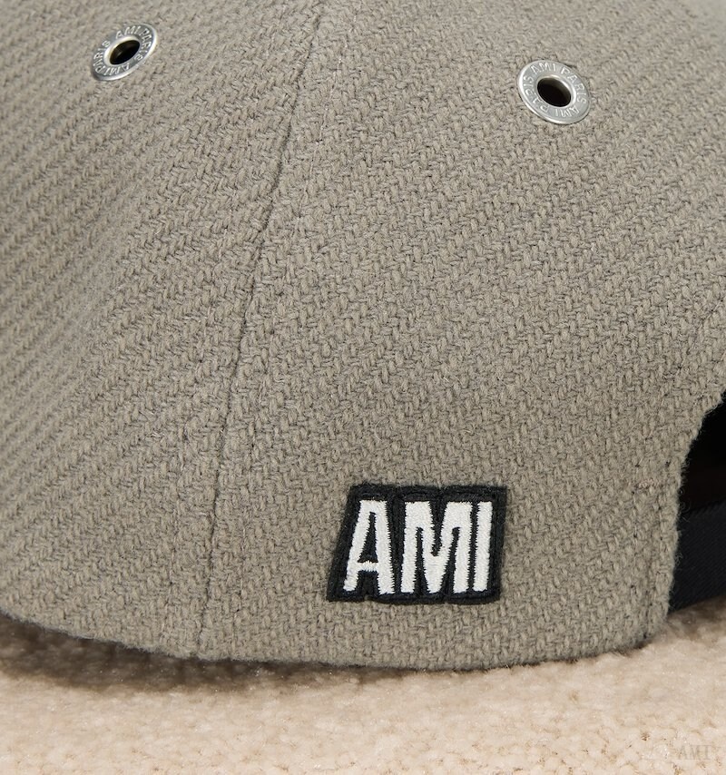 Ami Paris Ami Patch Cap Grise Marron Homme | HVE-25760970