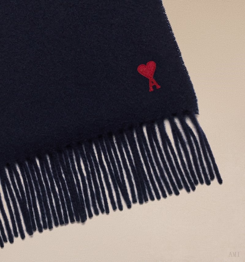 Ami Paris Ami De Coeur Scarf Bleu Homme | XJD-84484790