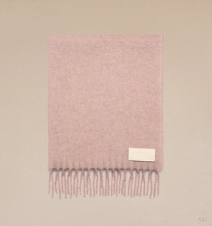 Ami Paris Oversize Ami Scarf Beige Rose Homme | KRH-46075006